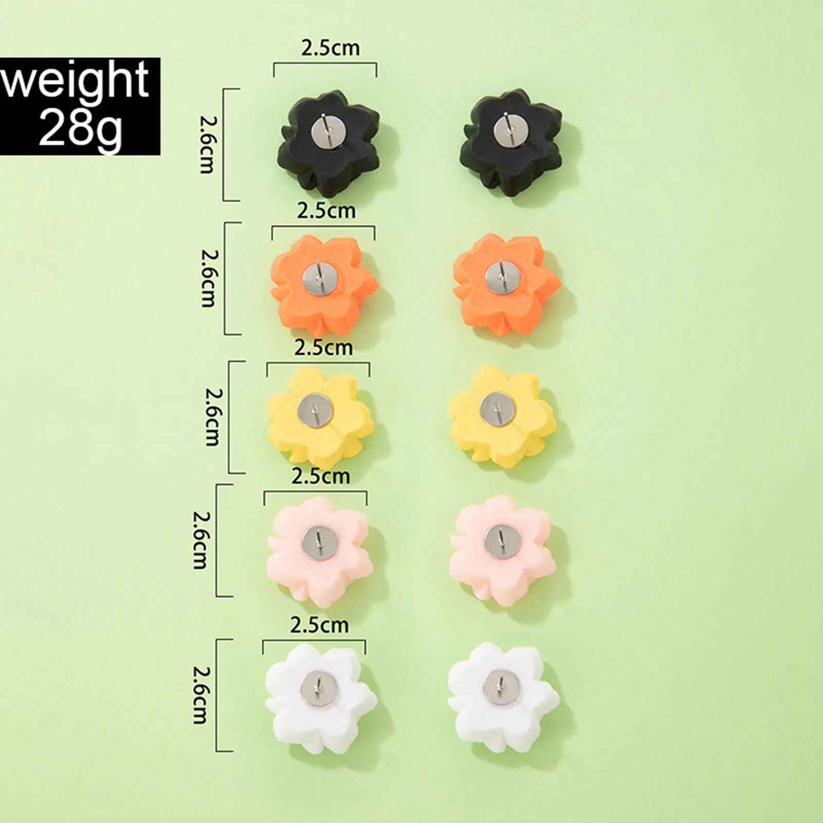 Trendy Camellia Stud Earring Exaggerated Versatile Flower Earrings For Women Summer Outdoor Ear Decoration Accessories 1 Pair