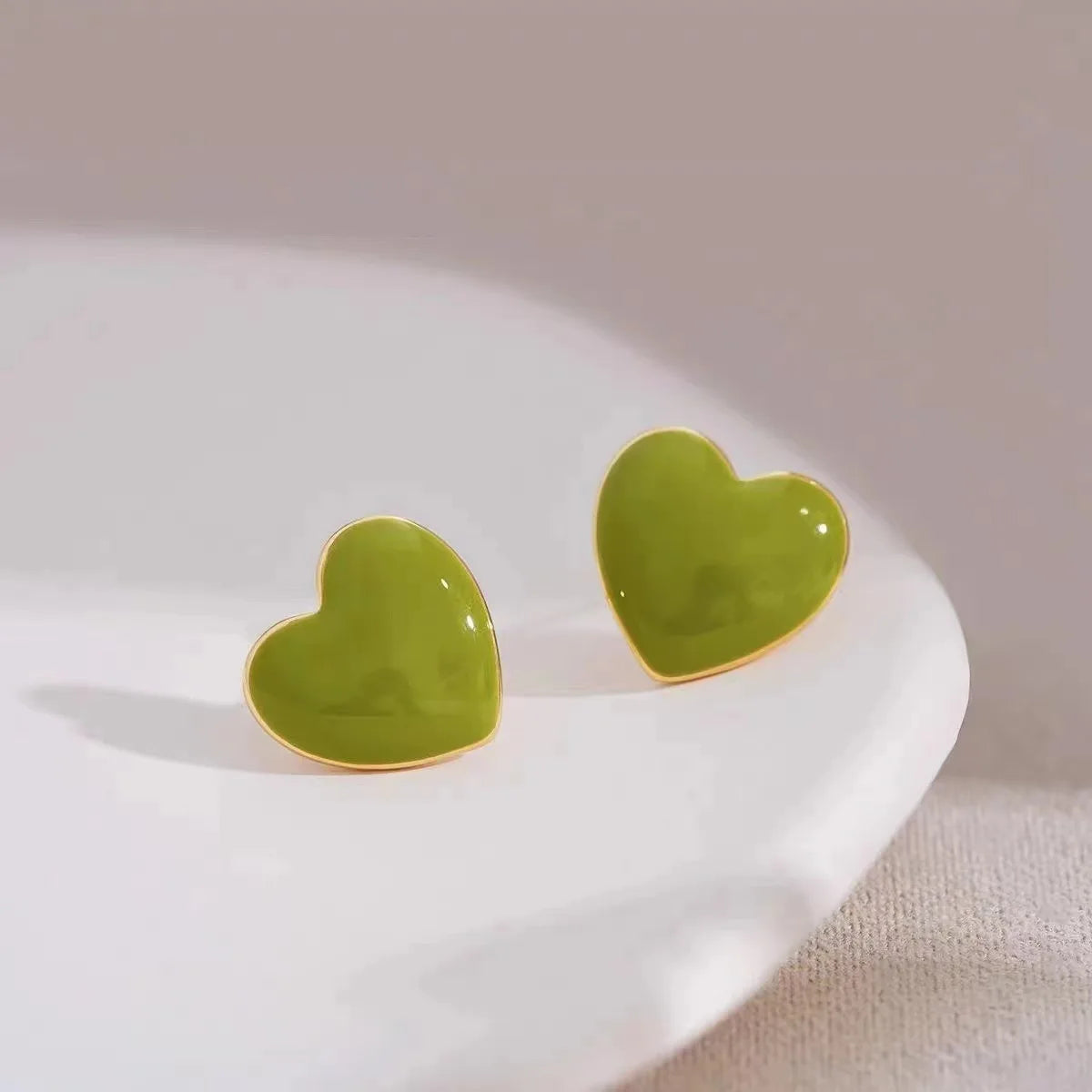 Green Flower Stud Earrings Crystal Dangle Earrings for Women Cute Zircon Flower Clip Light Luxury Casual Party Jewelry Gifts