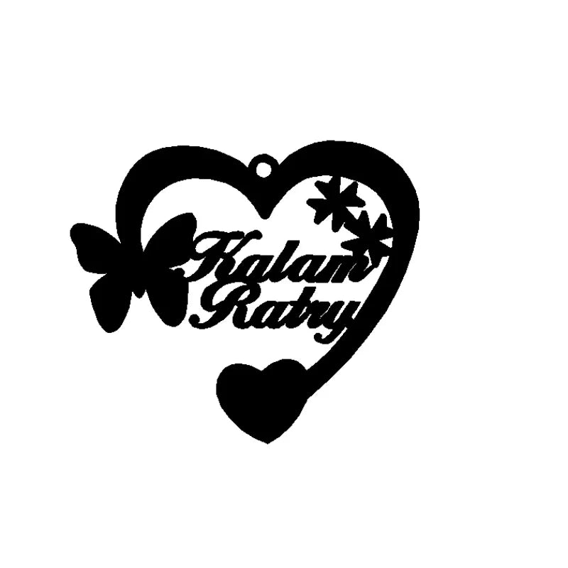 Custom Name Necklaces For Women Personalized Name Necklace With Heart Butterfly Choker Stainlesss Steel Wedding Jewelry Gift Bff